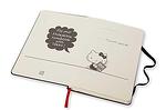 Голям черен тефтер Moleskine Limited Edition Hello Kitty с широки редове