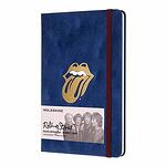 Кадифен тъмносин тефтер Moleskine Limited Edition Rolling Stones с широки редове