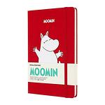 Класически тефтер Moleskine Limited Editions Moomin Red с твърди корици и линирани страници