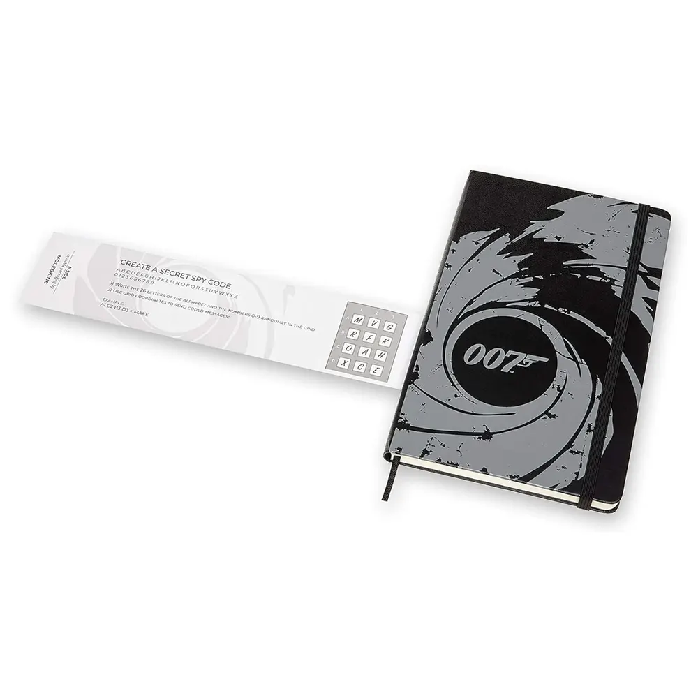 Класически тефтер Moleskine Limited Editions 007 Black с твърди корици и линирани страници