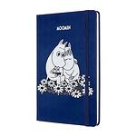 Класически тефтер Moleskine Limited Editions Moomin Blue с твърди корици и линирани страници
