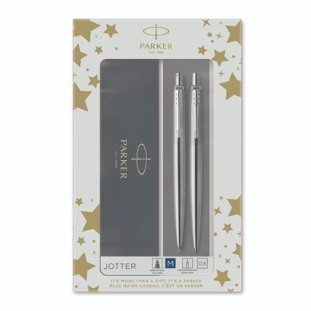Комплект химикалка и автоматичен молив Parker Jotter Stainless Steel CT