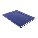 Тефтер Filofax Notebook Classic A4 Blue със скрита спирала, ластик и линирани листа