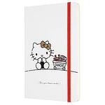 Голям бял тефтер Moleskine - Limited Edition Hello Kitty с нелинирани страници