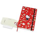 Голям червен тефтер Moleskine Limited Edition Hello Kitty с широки редове