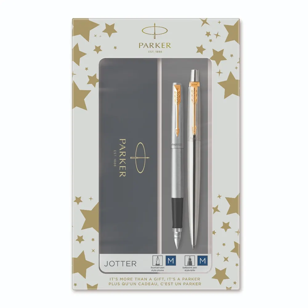 Комплект писалка и химикалка Parker Jotter Stainless Steel GT