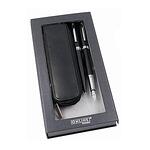 Комплект писалка и химикалка Online - Eleganza Black/Silver