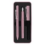 Комплект Faber-Castell - Grip 2010, химикалка и писалка, розови