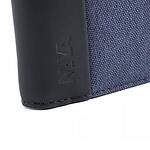 Вертикален мъжки портфейл Nava - Twin 6x отделения за карти, RFID защита и монетник, синьо/черно