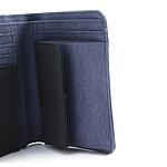 Вертикален мъжки портфейл Nava - Twin 6x отделения за карти, RFID защита и монетник, синьо/черно