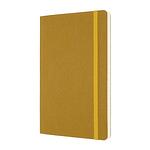 Тефтер Moleskine - Classic Leather, с меки кожени корици и листа на широки редове, жълт