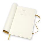 Тефтер Moleskine - Classic Leather, с меки кожени корици и листа на широки редове, жълт