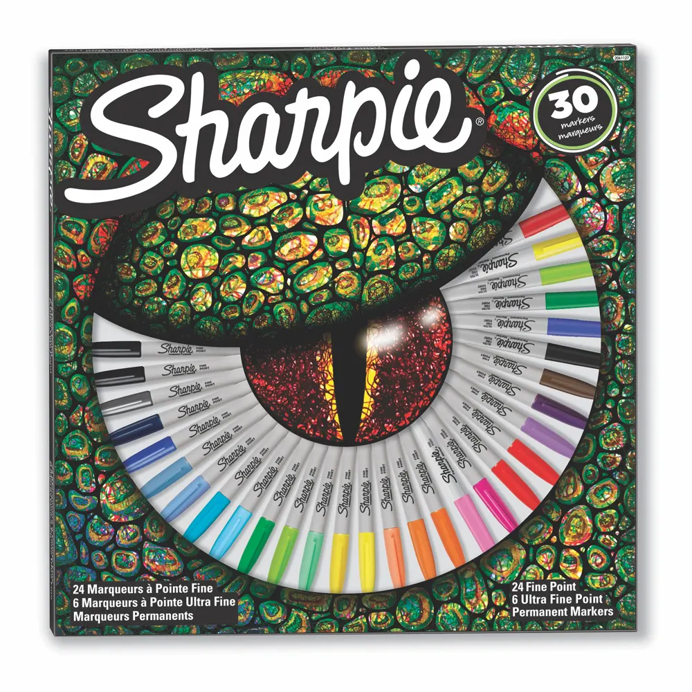 Комплект перманентни маркери Sharpie - Crocodile Eye, 30x цвята