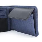Мъжки портфейл Nava - Twin 4x отделения за карти, RFID - защита и монетник, синьо/черно