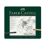 Комплект въглени Faber-Castell - Pitt Charcoal, 24 броя