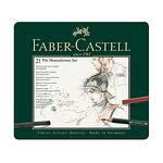 Комплект моливи Faber-Castell - Pitt Monochrome, 21 броя