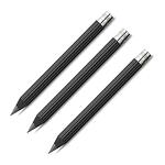 Комплект моливи Graf von Faber-Castell - Perfect Pencil Magnum, твърдост 4B, 3 броя, черни