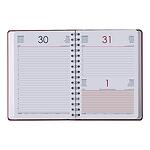 Дневен календар-бележник - Спирала лукс, 2024, А5, червен