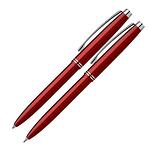 Комплект химикалка и автоматичен молив Scrikss Prestige 108, червени