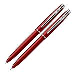 Комплект химикалка и автоматичен молив Scrikss Prestige 108, червени