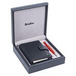 Комплект Scrikss Chic 62 - химикалка и черен тефтер А6, в луксозна кутия