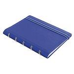 Тефтер Filofax - Classic Pocket, син, със скрита спирала, ластик и линирани листа