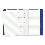 Тефтер Filofax - Classic Pocket, син, със скрита спирала, ластик и линирани листа