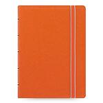 Тефтер Filofax - Classic Pocket, оранжев, със скрита спирала, ластик и линирани листа