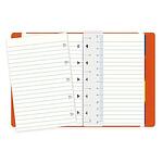 Тефтер Filofax - Classic Pocket, оранжев, със скрита спирала, ластик и линирани листа