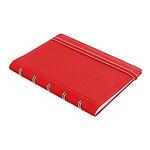 Тефтер Filofax - Classic Pocket Red, със скрита спирала, ластик и линирани листа