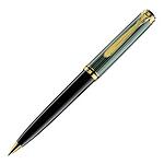 Химикалка Pelikan - Souveran 600 Series, Black/Green