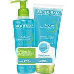 Bioderma Sebium измиващ гел за комбинирана и мазна кожа и туба за презареждане, 2 бр. 200 мл, промо, 400 мл | Биодерма, Себиум