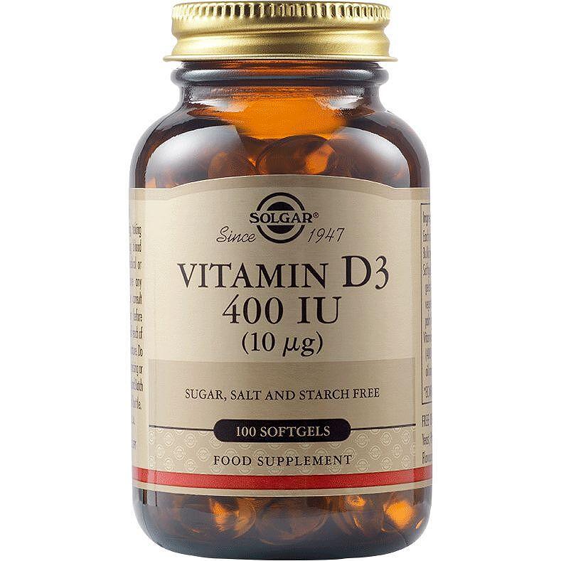Solgar витамин D3 таблетки 400 ИУ / 10 мкг, 100 бр. | Солгар