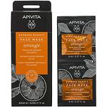 Apivita Express Beauty маска с портокал, 6 бр. х 2 х 8 мл | Апивита