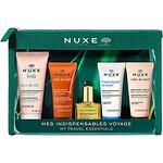 Nuxe My Travel Essentials комплект желе за душ 30 мл, почистващ гел за лице 15 мл, олио 10 мл, хидратиращ крем 15 мл, крем за ръце и нокти 15 мл | Нукс, Май Травел Есеншълс