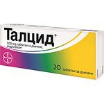 Bayer Талцид антиацидни дъвчащи таблетки 20 броя | Байер, Talcid