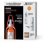 La Roche-Posay Pure Vitamin C10 Серум 30мл. + Мицеларна вода 50 мл + Термална вода 50 мл + Anthelios UVMUNE Крем SPF50 1,5 мл | Виши, Пюър Витамин Ц10