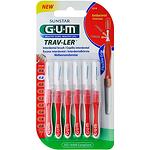 Gum Trav-Ler Интердентални четки за зъби 6 броя 0.8 мм червени | Гъм, Трав-Лер