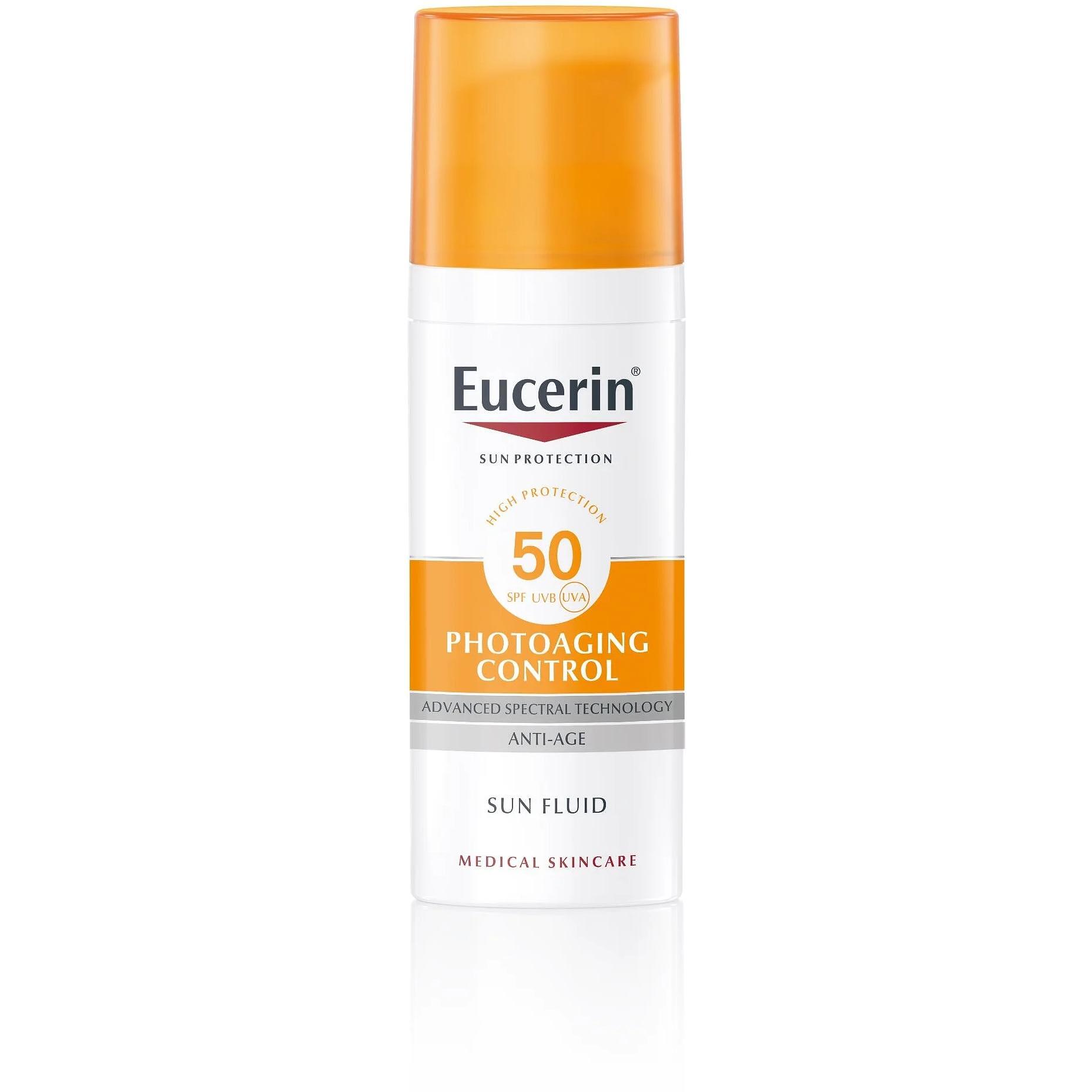 Eucerin Sun Protection Слънцезащитен флуид за лице за контрол на фотостареенето SPF 50 50 мл | Еусерин, Сън Протекшън
