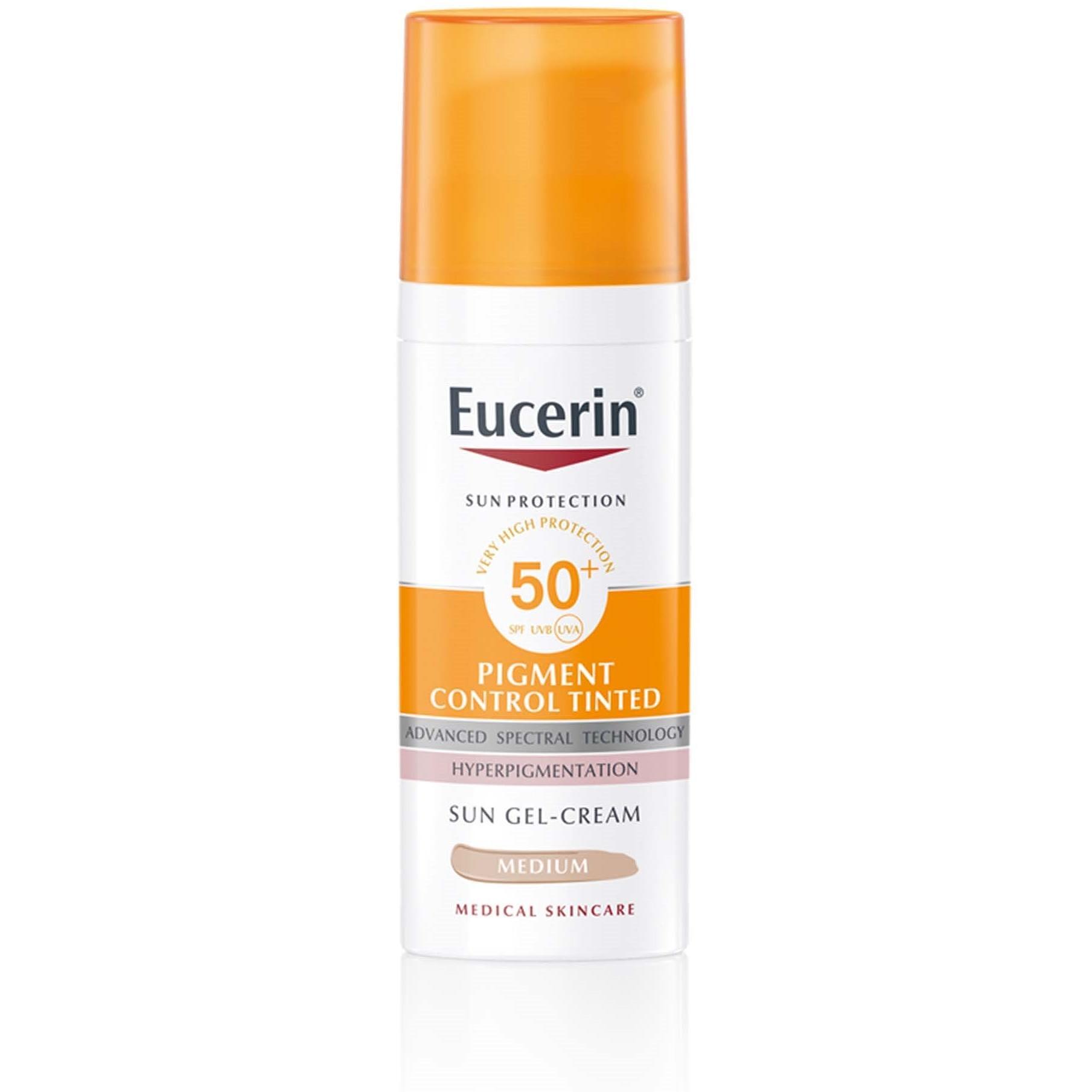 Eucerin Sun Protection Pigment Control SPF50+ Оцветен слънцезащитен гел-крем тъмен 50 мл | Еусерин, Сън Протекшън