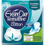 EveryDay Sensitive Normal Ultra Plus памучни дамски превръзки с крилца 10 броя | ЕвриДей, Сензитив