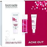 Biotrade Acne Out 3 стъпки промо пакет, хидратиращ крем за лице за комбинирана и мазна кожа, 60 мл + активен лосион за акнеична кожа, 60 мл + измиващ гел за проблемна и мазна кожа, 50 мл |