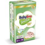 Babylino Sensitive Cotton Soft бебешки гащички миди 3, 4 кг - 9 кг, 56 бр. | Бейбилино, Сензитив Котон Софт