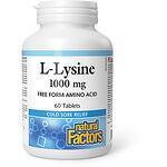 Natural Factors L-Lysine таблетки 1000 мг, 60 бр. | Нейчъръл факторс