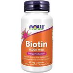 Now Biotin витамин B7 500 мкг, 60 капсули | Нау