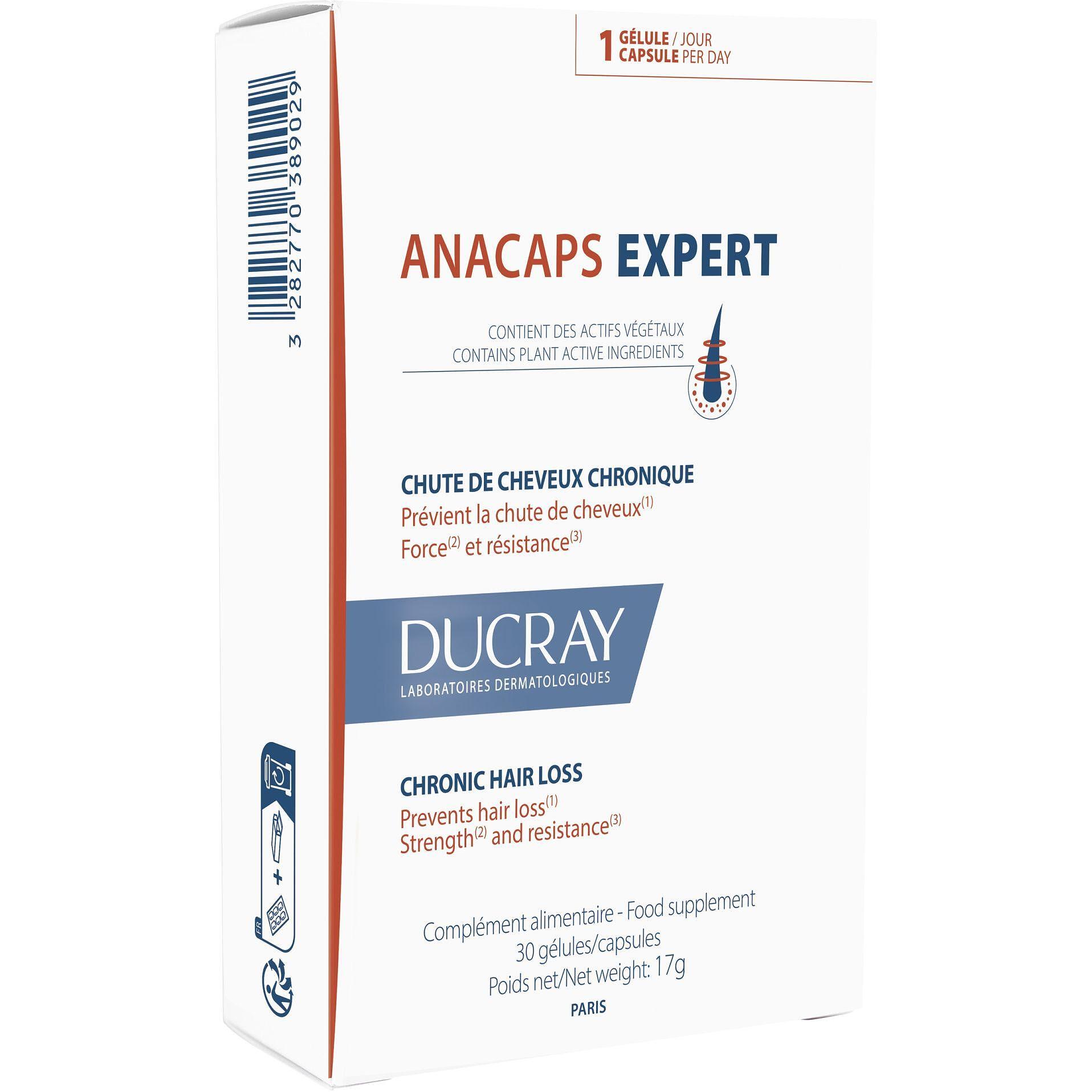 Ducray Anacaps Expert хранителна добавка за коса, 30 бр. | Дюкрей
