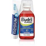 Eludril Classic вода за уста 200 мл и паста за зъби Elgydium антик-плака 50 мл, 250 мл | Елудрил