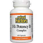 Natural Factors Hi Potency B Complex капсули, 60 бр. х 50 г | Нейчъръл факторс