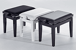 Стол за пиано с регулиращ механизъм KD20, Бял цвят