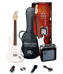 Пакет Електрическа китара SX SE1-SK-WH, аксесоари